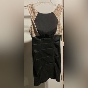 Black / Beige beaded Dress